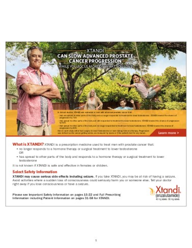 Getting Started on XTANDI Patient Brochure